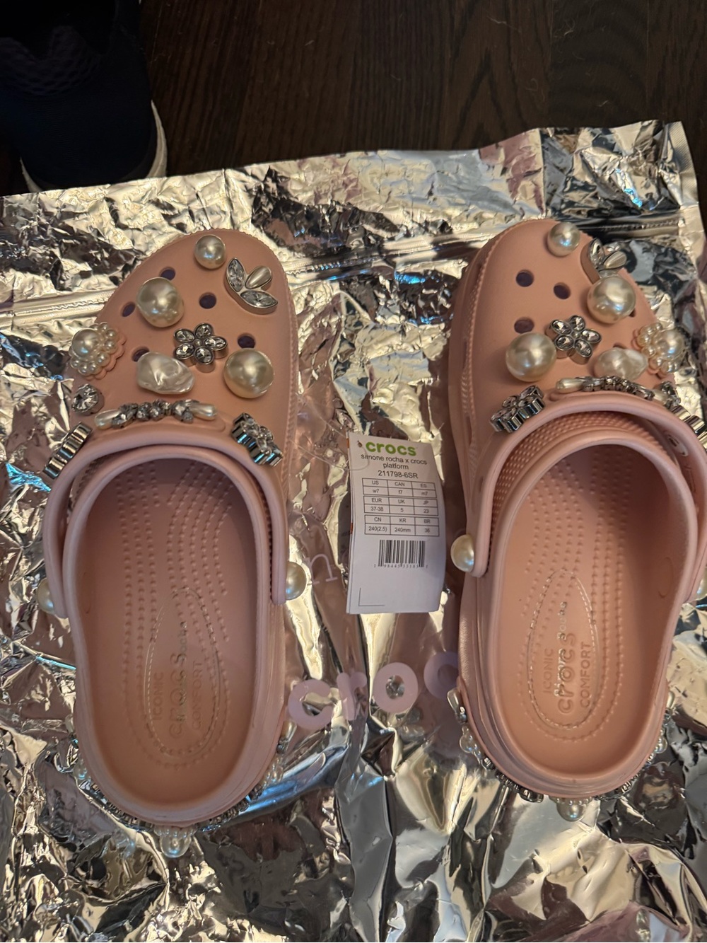 Crocs x Simone Roche (sold out!!) Blush Pink Jeweled Clogs